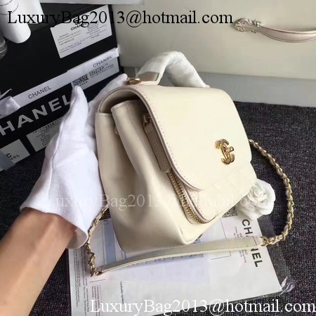 Chanel Classic Top Flap Bag Original Cannage Pattern A96587 White