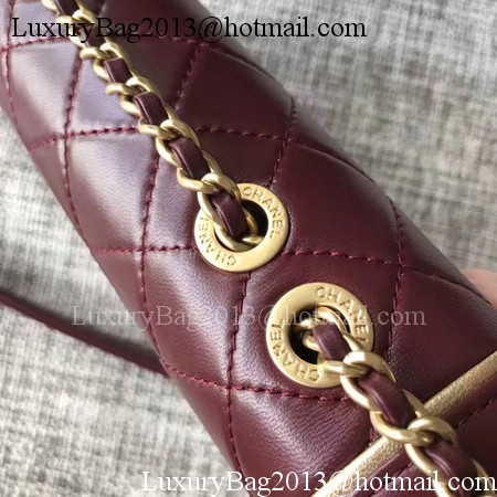 Chanel Classic Top Flap Bag Original Leather A96588 Wine