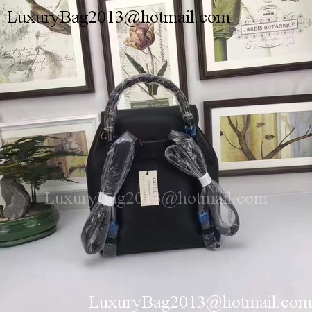 GUCCI Calfskin Leather Backpack 387149 Black