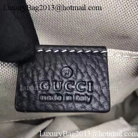 GUCCI Calfskin Leather Backpack 387149 Black