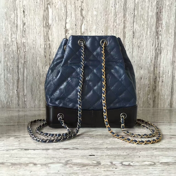 Chanel Sheepskin Leather Backpack 93825 Blue