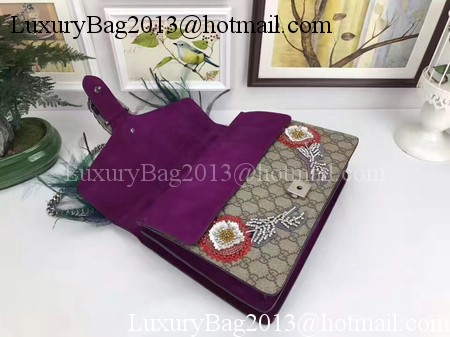 Gucci Dionysus GG Supreme Canvas Shoulder Bag 403348 Purple