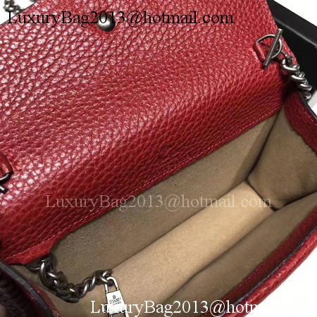 Gucci Dionysus Leather Super mini Bag 476432 Red