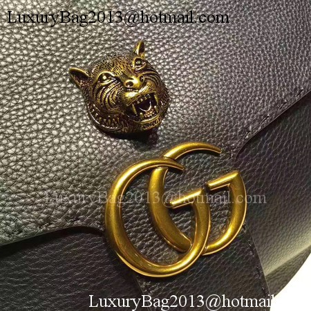 Gucci GG Marmont Leather Shoulder Bag 409154 Black