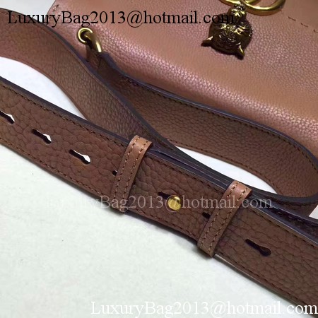 Gucci GG Marmont Leather Shoulder Bag 409154 Brown