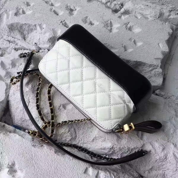 Chanel 2017 Gabrielle Original Leather Shoulder Bag 17817 White