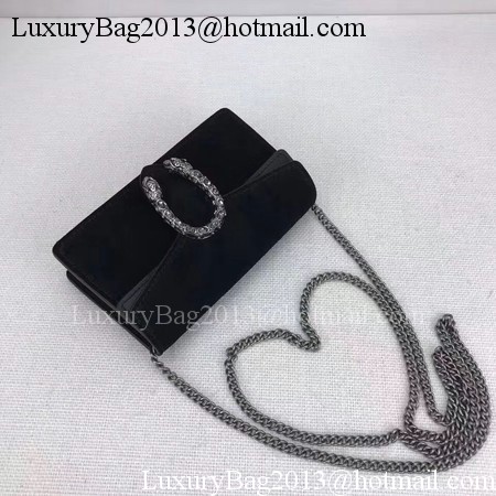 Gucci Dionysus Velvet Super mini Bag 476432 Black