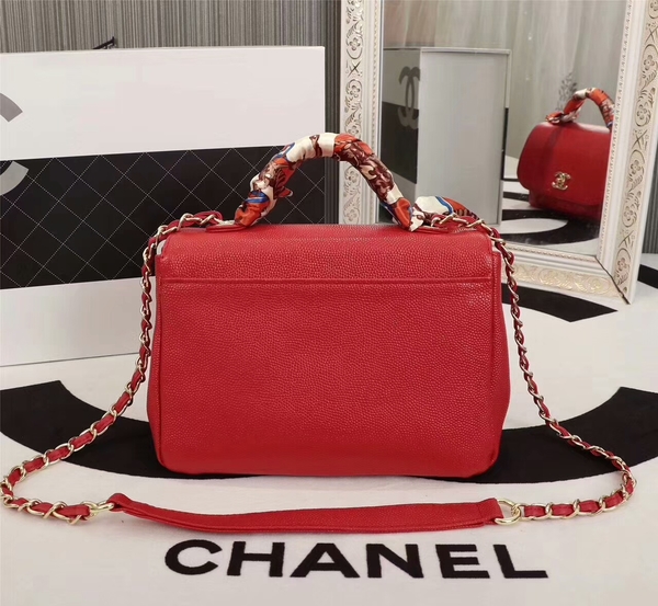 Chanel Original Calfskin Leather Shoulder Bag 8123 Red