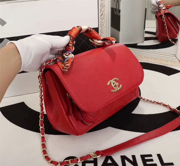 Chanel Original Calfskin Leather Shoulder Bag 8123 Red