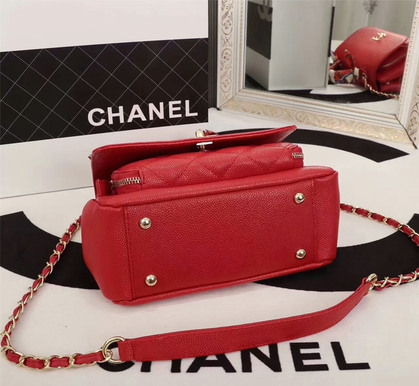 Chanel Original Calfskin Leather Shoulder Bag 8123 Red