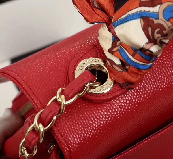 Chanel Original Calfskin Leather Shoulder Bag 8123 Red