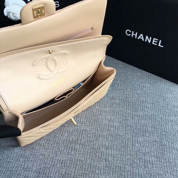 Chanel Flap Shoulder Bags Camel Original Sheepskin CF1112 Glod