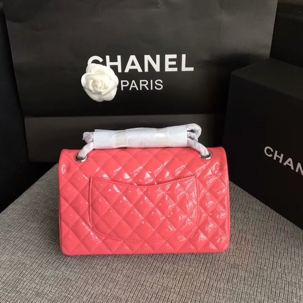 Chanel Flap Shoulder Bags Pink Original Patent Leather CF1112 Silver