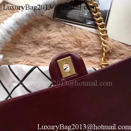 Chanel Classic Flap Bag Sheepskin Leather A33564 Wine