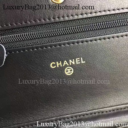 Chanel WOC mini Flap Bag Calfskin Leather A33814 Black