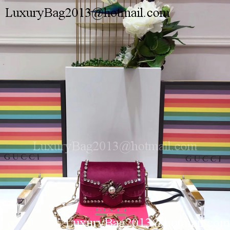 Gucci Broadway Velvet mini Bag 489218 Rose