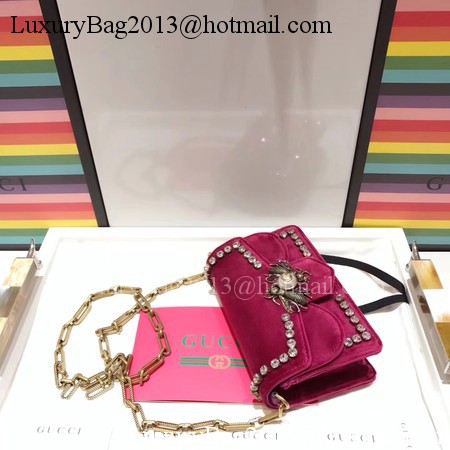 Gucci Broadway Velvet mini Bag 489218 Rose