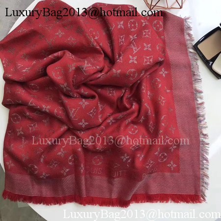 Louis Vuitton MONOGRAM DENIM Scarf M33695 Red