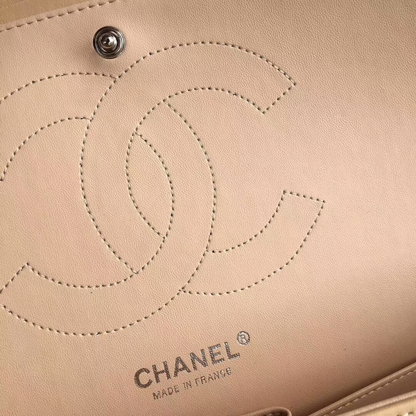 Chanel Flap Shoulder Bags Camel Original Lambskin Leather CF1113 Silver