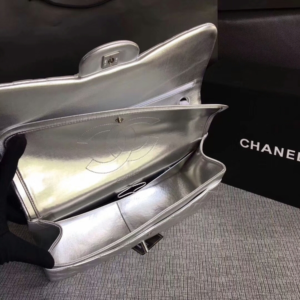 Chanel Flap Shoulder Bags Original Lambskin Leather CF1113 Silver