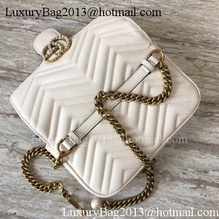 Gucci GG Marmont Matelasse Shoulder Bag 443497 OffWhite