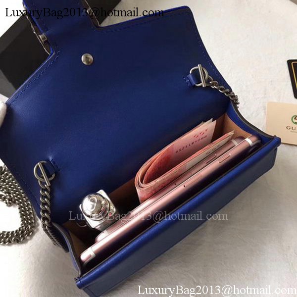 Gucci Dionysus Velvet Super mini Bag 476432 Blue