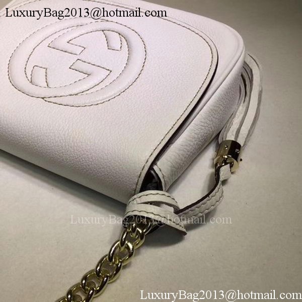 Gucci Soho Chain Shoulder Bag Calfskin Leather 323190 White