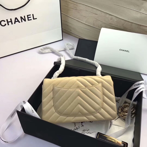 Chanel Classic Flap Bags Camel Original Sheepskin Leather 1116 Silver