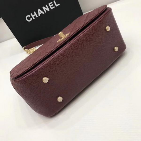 Chanel Classic Top Handle Bag Original Caviar Leather CHA2369 Wine