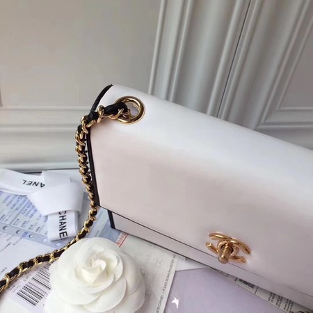 Chanel Flap Shoulder Bag Original Sheepskin Leather A37293 White