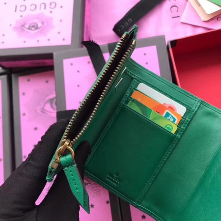 Gucci GG Marmont Matelasse Wallet 474802 Green