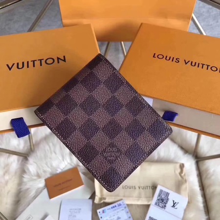 Louis Vuitton Damier Ebene Canvas MULTIPLE WALLET N60895