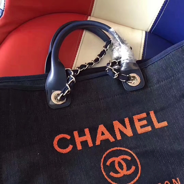 Chanel Deauville Tote Bag Original Canvas Leather A68047-10