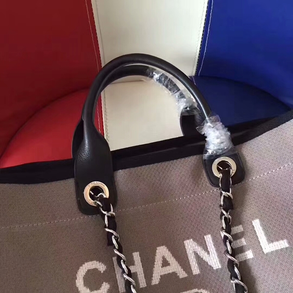 Chanel Deauville Tote Bag Original Canvas Leather A68047-9