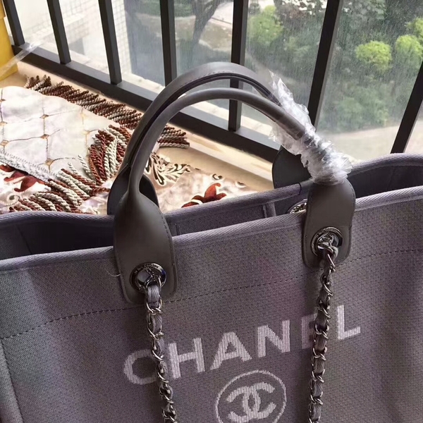 Chanel Deauville Tote Bag Original Canvas Leather A68047-11