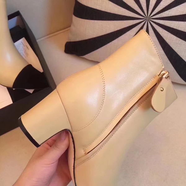 Chanel Ankle Boot Leather CH2209 Apricot