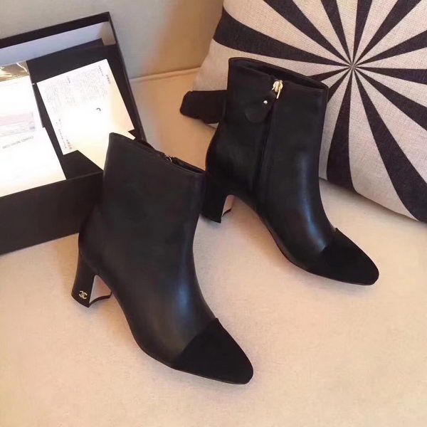 Chanel Ankle Boot Leather CH2209 Black