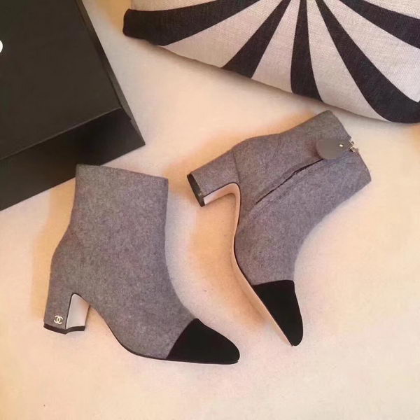 Chanel Ankle Boot Leather CH2209 Gray