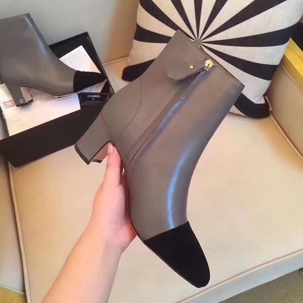 Chanel Ankle Boot Leather CH2209 Grey