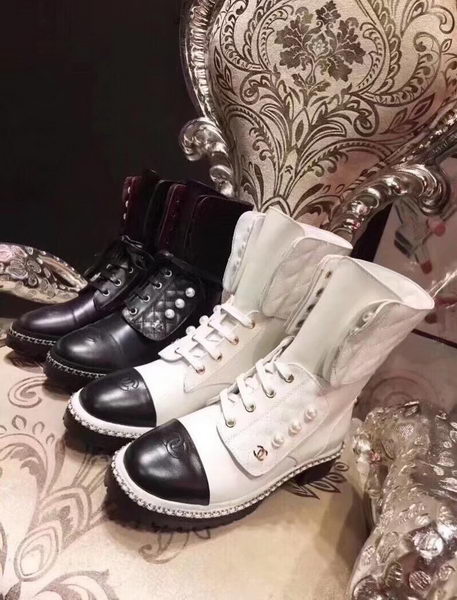 Chanel Ankle Boot Leather CH2212 White