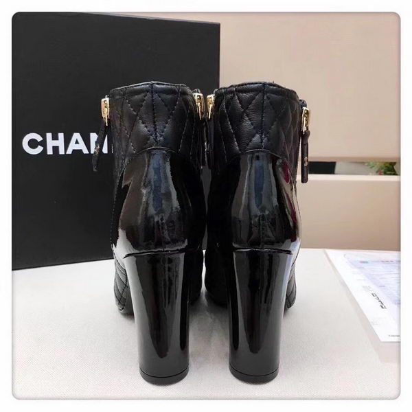 Chanel Ankle Boot Leather CH2227A Black