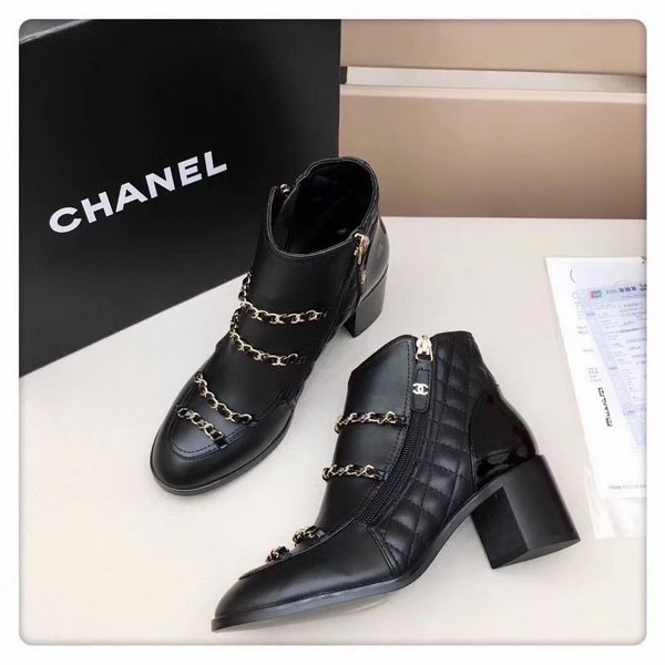 Chanel Ankle Boot Leather CH2227A Black