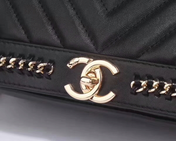 Chanel Classic Tote Bag Sheepskin Leather 36903 Black