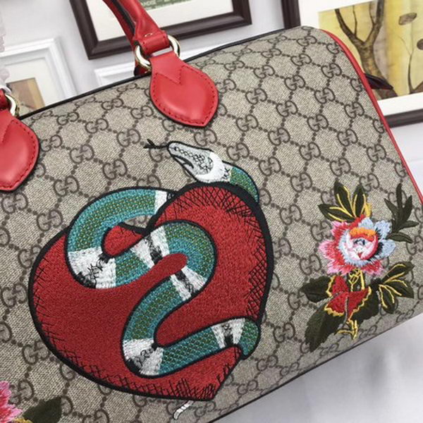 Gucci Limited Edition GG Supreme Top Handle Bag 409527 Red