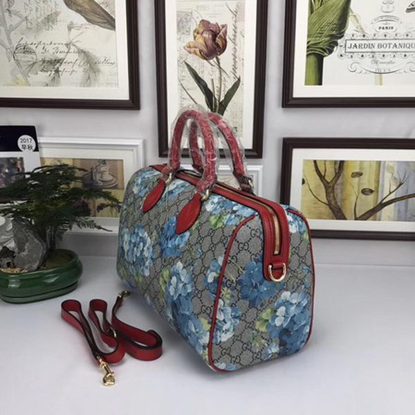 Gucci Tian GG Supreme Boston Bag 409527 Red