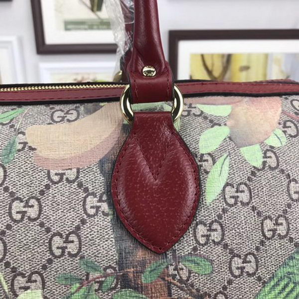 Gucci Tian GG Supreme Boston Bag 409527 Wine