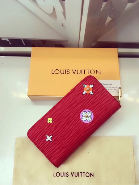 Louis Vuitton Epi Leather Leather Zippy Wallet M62067 Red