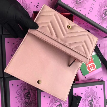 Gucci GG Marmont Continental Wallet A443436 Pink