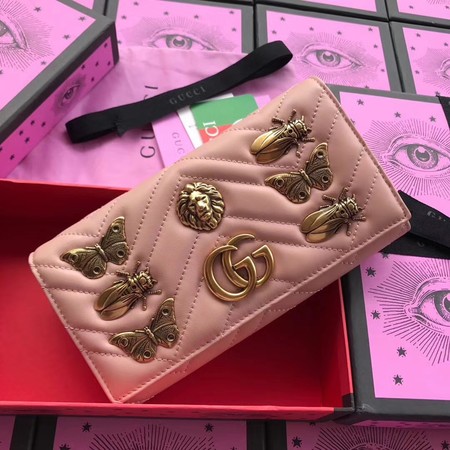 Gucci GG Marmont Continental Wallet A443436 Pink