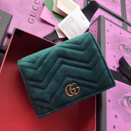 Gucci GG Marmont Card Case 466492 Green